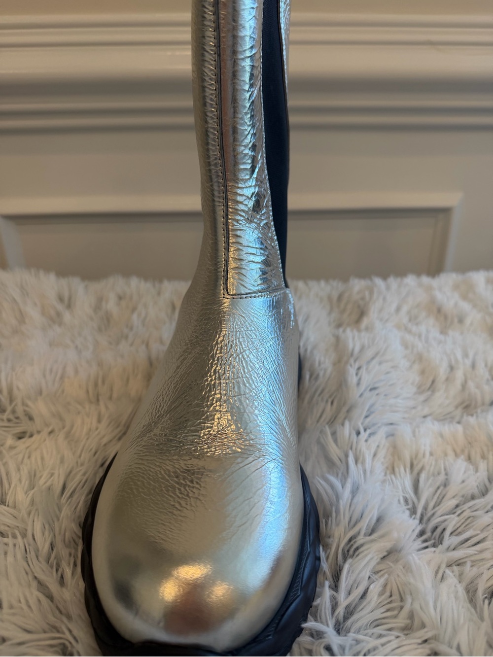 MCM silver Boots Women Size 10 - Picture 11 of 16